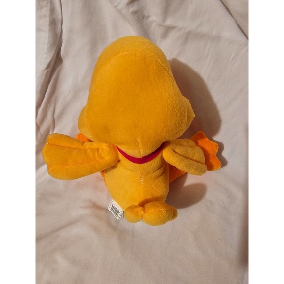 2014 NANCO PLUSH 10" SITTING ORANGE DUCK WITH RED BOWTIE - Picture 2 of 5